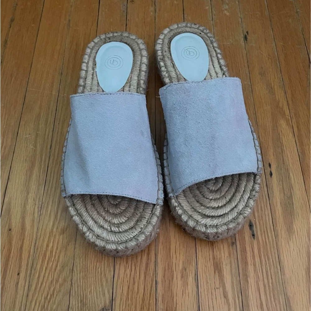 Urban Outfitters Women's Suede Slide Espadrille Sandals - Light Blue